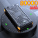 Vattentät Powerbank 80000mAh med solceller, ficklampa & kompass - Orange