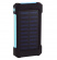 Solar Power Bank 50000mAh Vattentät Solcellsladdare 2 USB-portar Extern laddare Powerbank för Xiaomi Iphone med LED-ljus - Blå